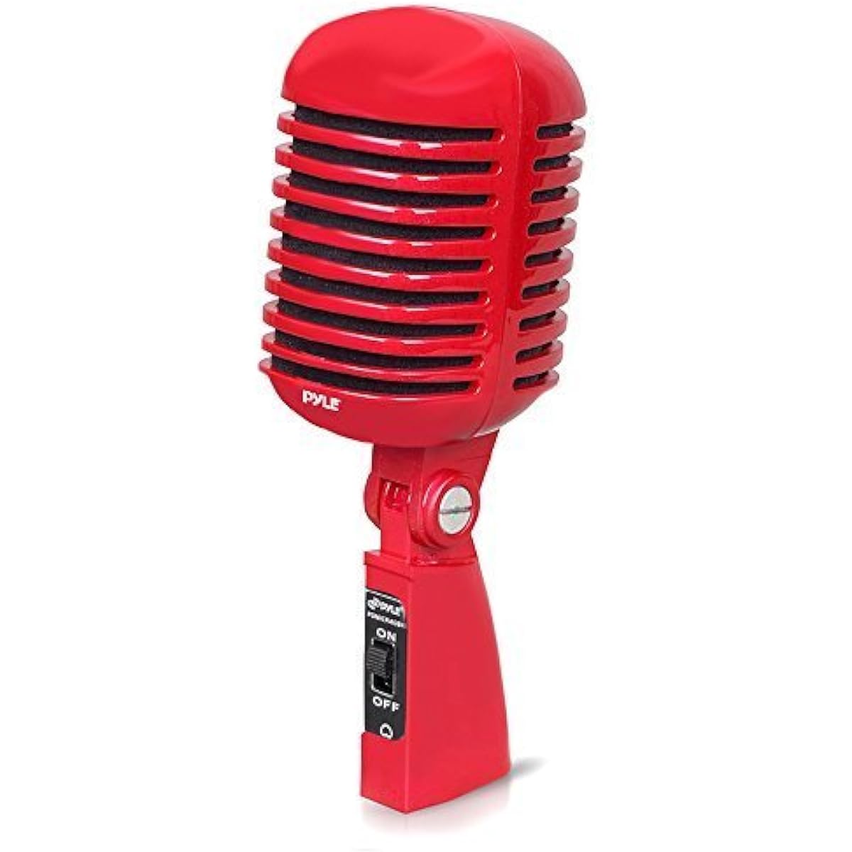 Pyle PDMICR42R Classic Retro Vintage Style Dynamic Vocal Microphone with 16ft XLR Cable (Red) by Sound Around [Parallel Import]