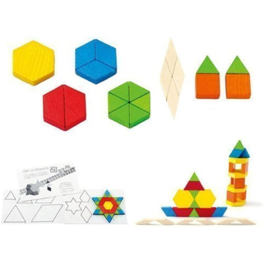 ANTON SCHIMMER Wooden construction play AS pattern blocks AS0659
