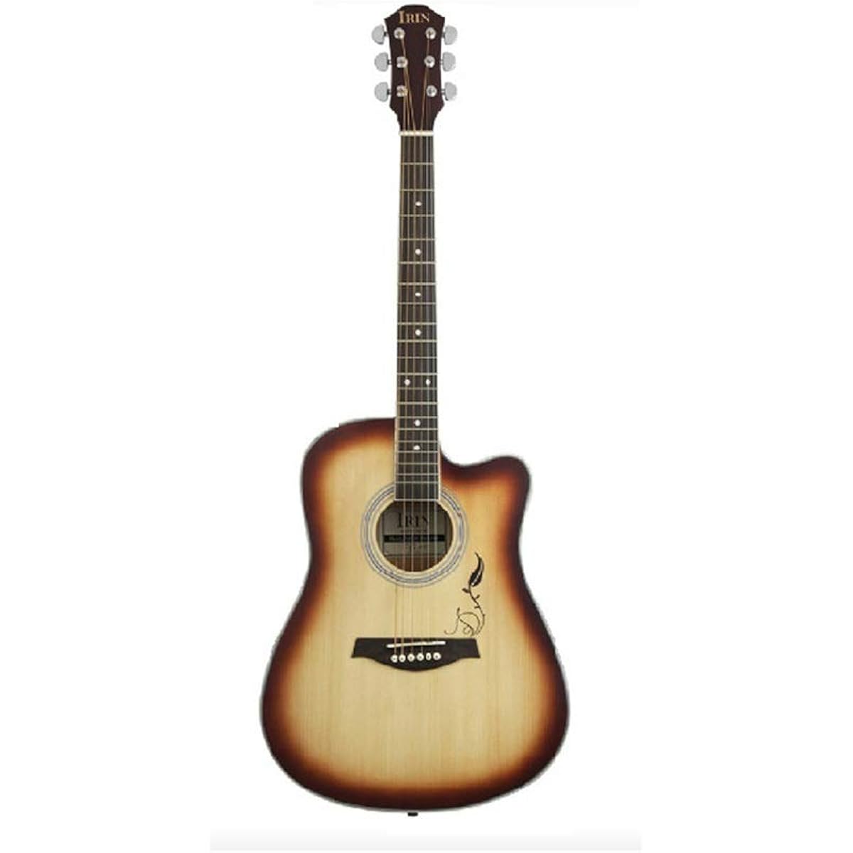 Beginner's Practice Guitar 41 Inch Folk Guitar Sunset Color Beginner Student Instrument Guitar Elementary School Student Adult Guitar Beginner (Color: Natural, Size: 41 inches)