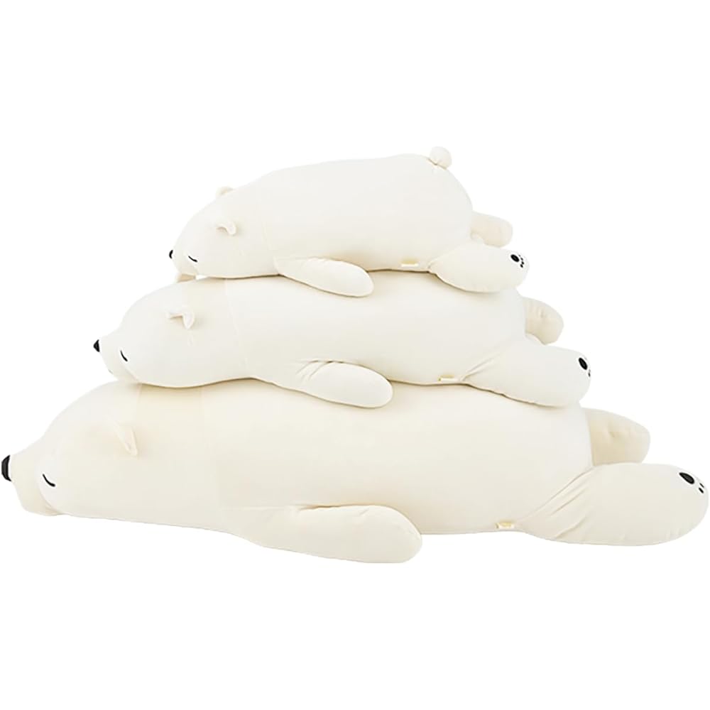 Ribuhaato Body Pillow Premium Nemunem Animals Lucky Polar Bear BIG Size Fluffy Chewy Stuffed Toy 28979-11