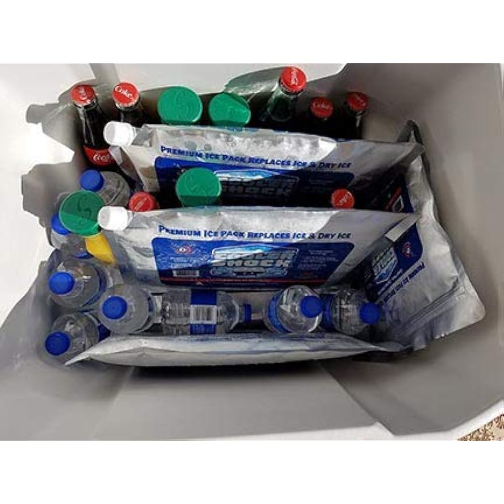 Cooler Shock Ice Pack, Long Time, Powerful, Cold Preservation, 7CSSSET, Set of 5 S Size, Reusable, Rapid Freezing for 8 Hours, Keeps -7.8℃