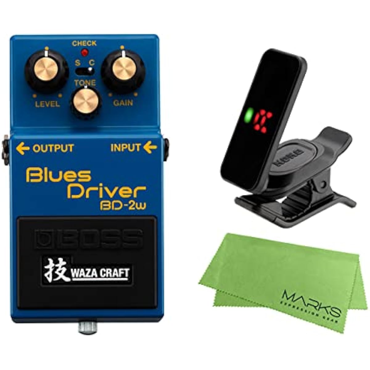 BOSS - Blues Driver BD-2w (J) + KORG Pitchclip 2 PC-2 + Marks Original Cross Set