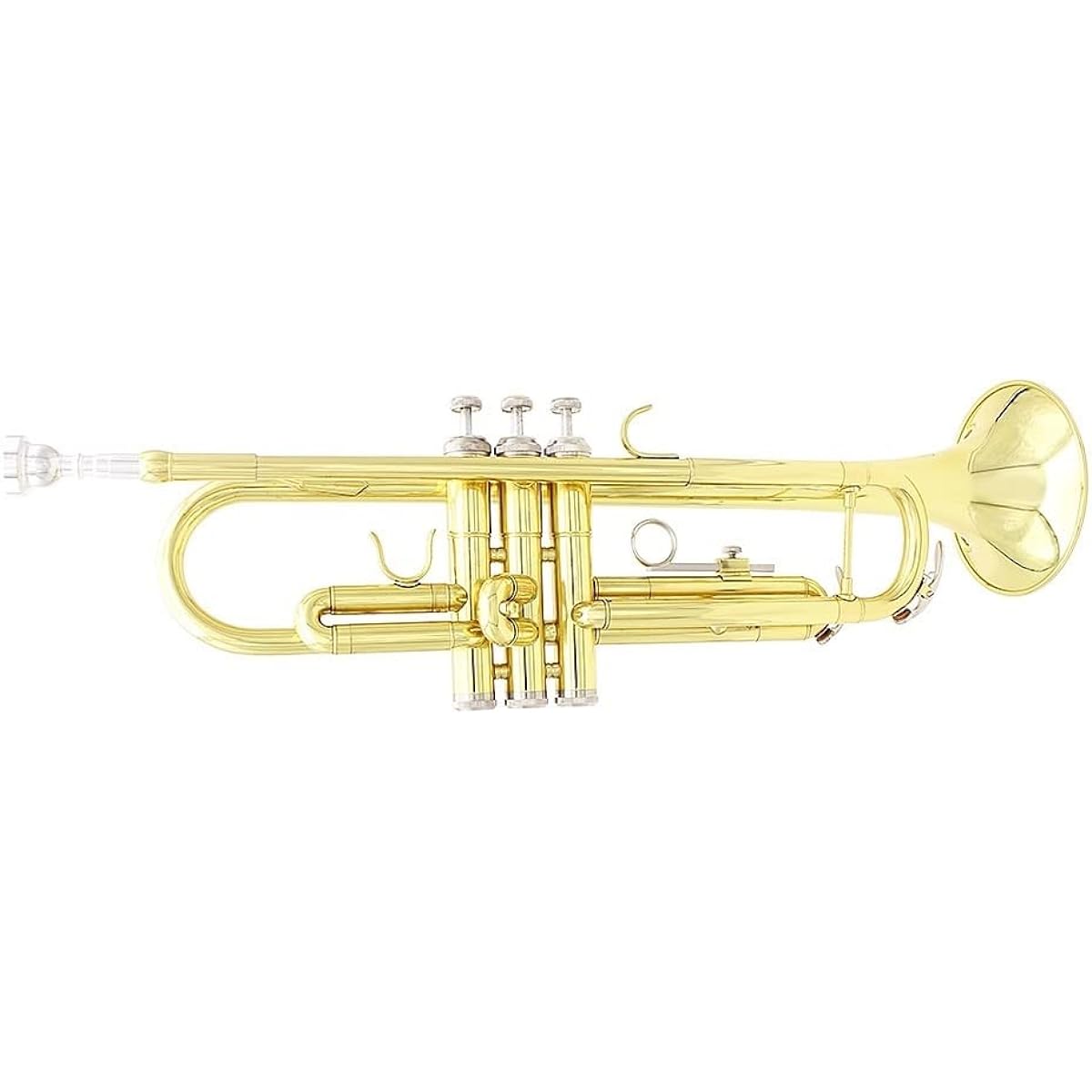 Bb Standard Trumpet Kit, Brass Trumpet Instrument, Brass Adult Playing Western Wind Instrument, with Cloth and Gloves, for Beginners Kids and Adults