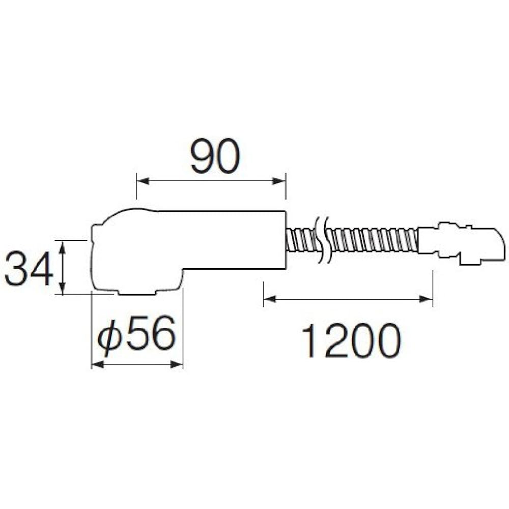 SANEI Faucet Repair Parts Spiral Hose Assembly White MK3761-560N-S5-I