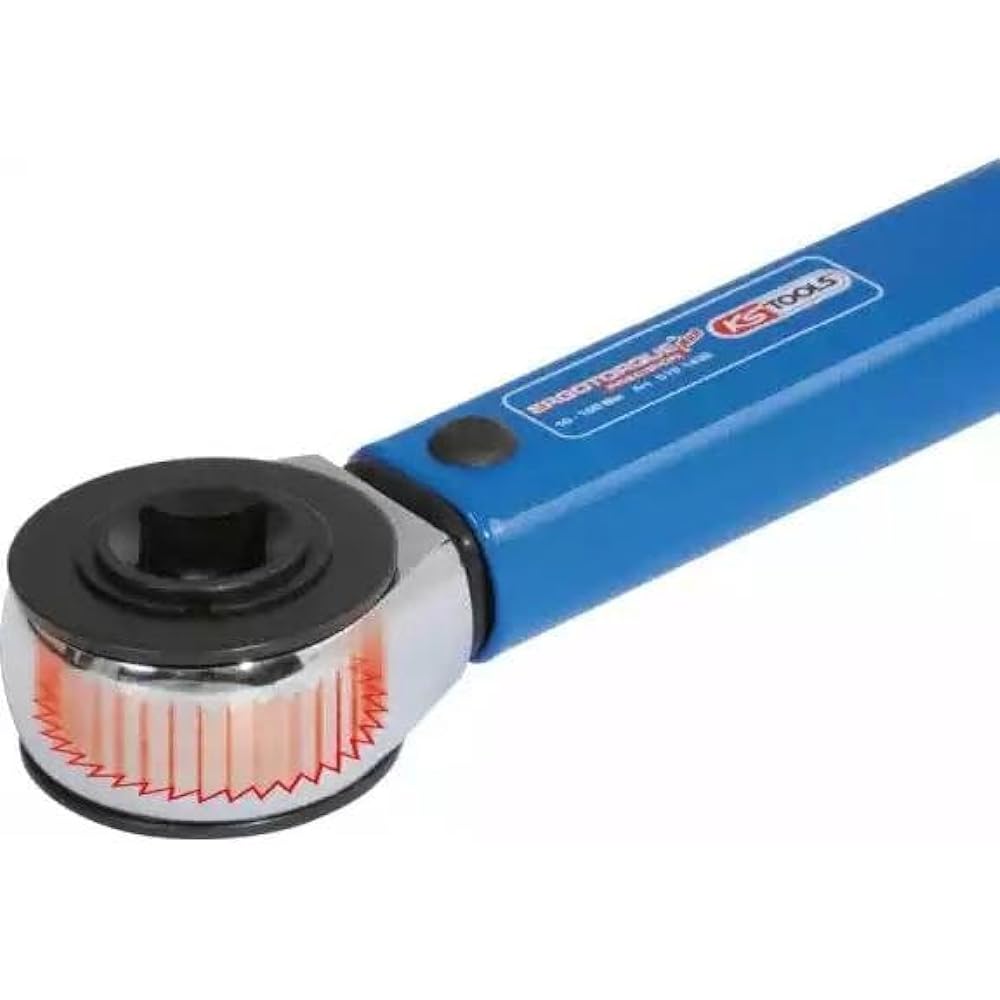 KS Tools 516.1422 Torque Wrench, with Polished Head, 60 Teeth (10-50 NM, 3/8")