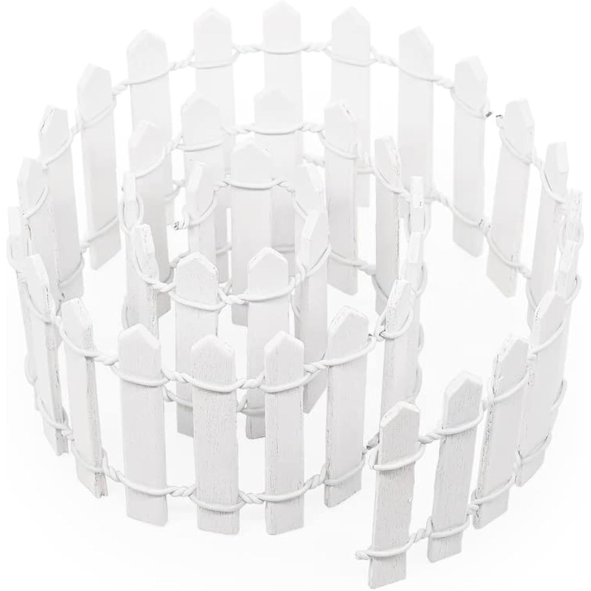 Odoria 1:12 Miniature 5PCS Wooden Picket Fence White Dollhouse Fairy Garden Accessories