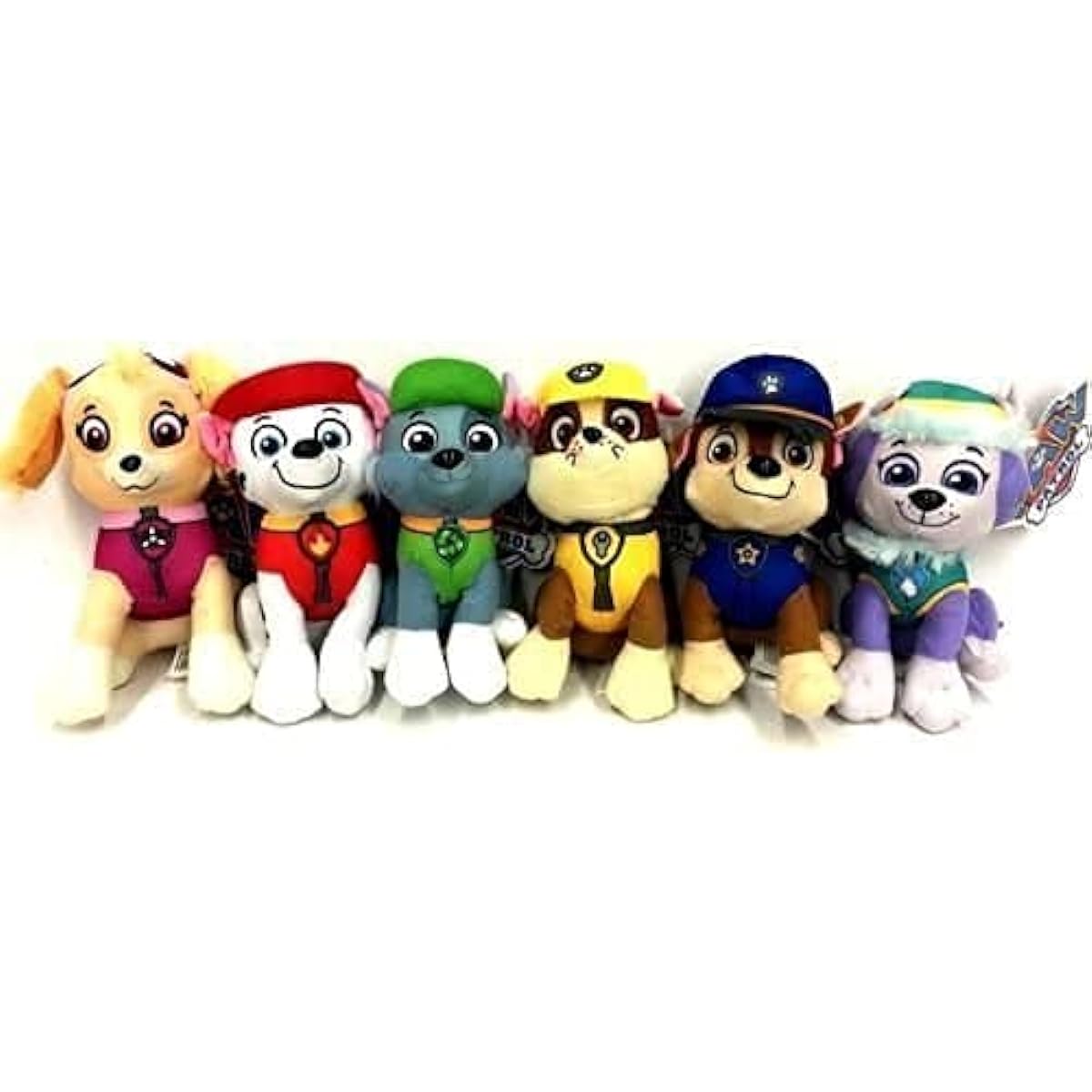 PAW Patrol 15cm Plush Toy SET of 6 Characters Marshall Skye Everest Rocky Rubble Chase