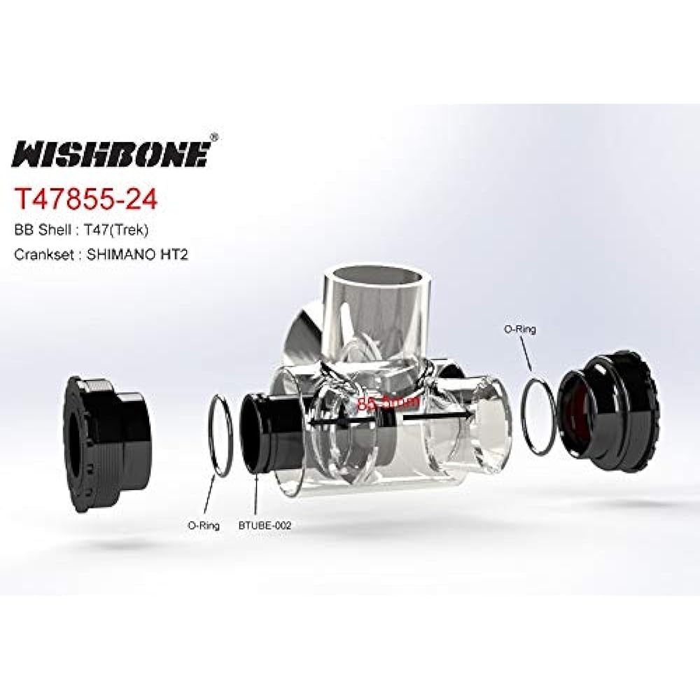 WISHBONE Wishbone T47855-24 for Shimano Hollowtech 2 & SRAM GXP cranks