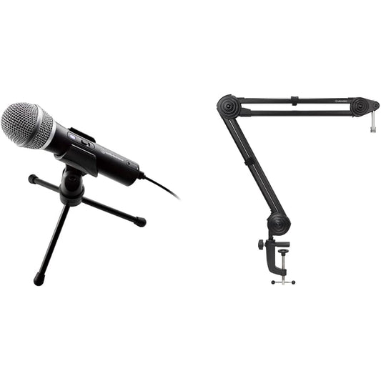 audio-technica USB microphone ATR2100x-USB & Audio-Technica AT8700J microphone boom arm