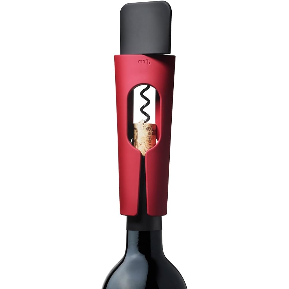 menu Cork Wine Opener Bottle Opener with Foil Cutter Black Waiter's Corkscrew 4620539