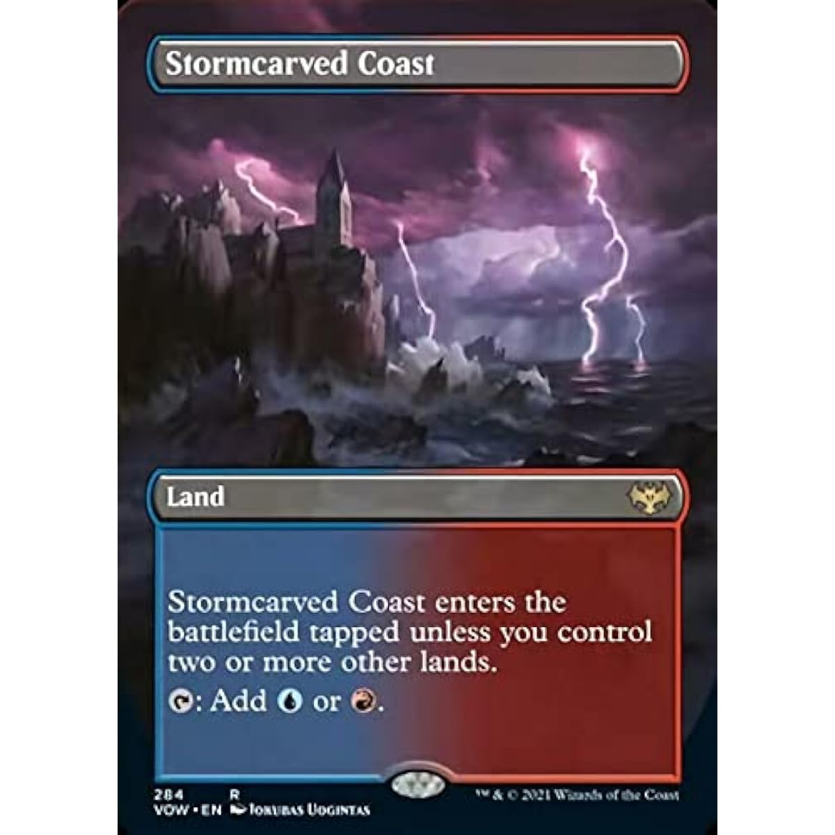 Magic: The Gathering Stormcarved Coast (284) Borderless Foil Innistrad: Crimson Oath