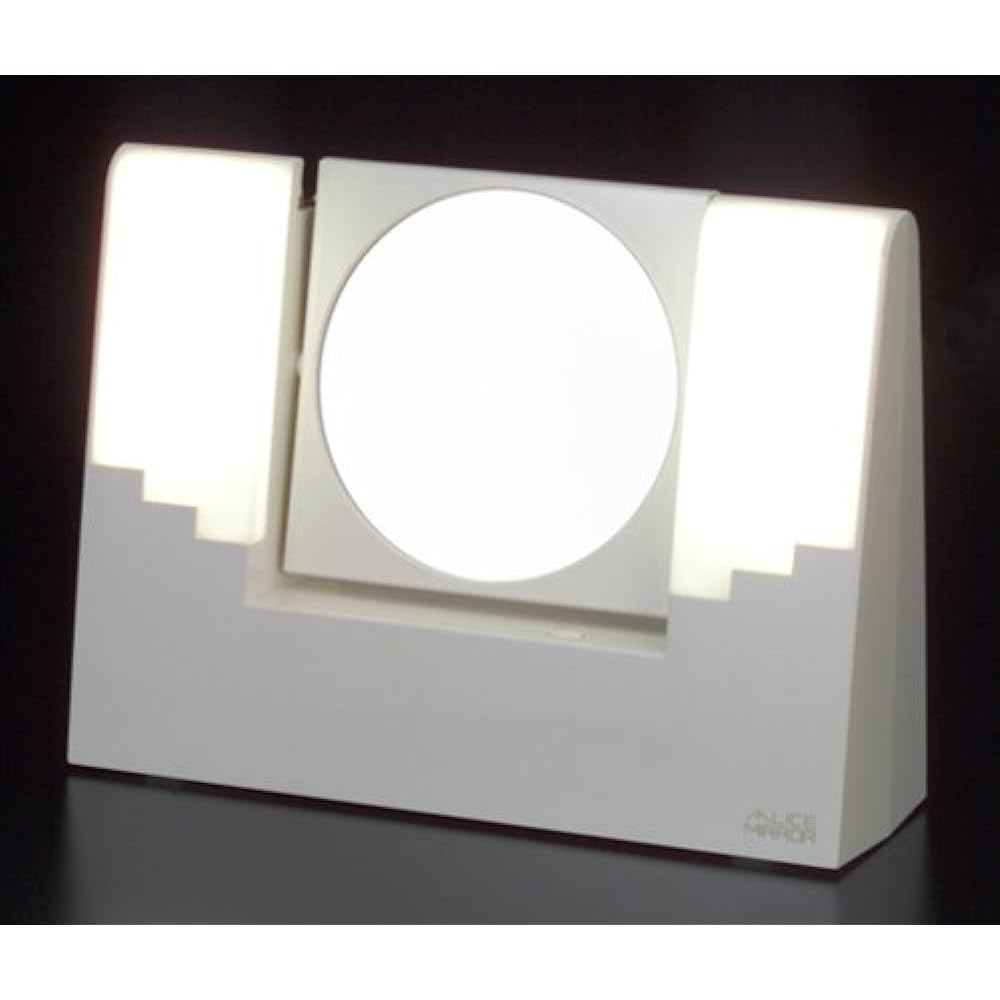 TANICA Illuminated Makeup Mirror [Left and right lights prevent shadows on your face & use a magnifying mirror to check every detail] Alice Mirror White AM-12WH