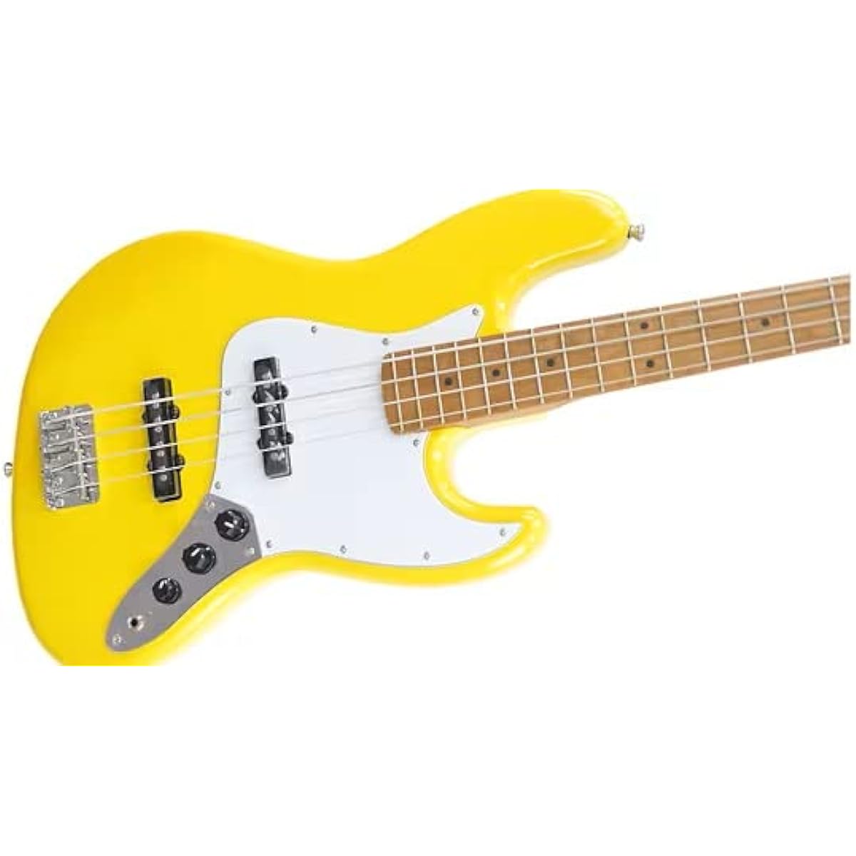 PLAYTECH Electric Bass Jazz Bass Type Yellow [Carbonized Maple Neck]