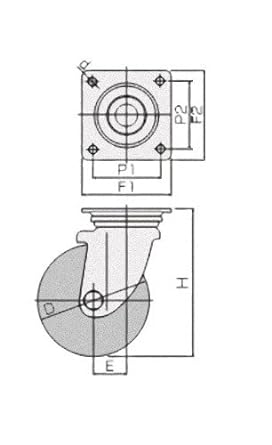 Tosho vehicle heavy caster HJ-100UB