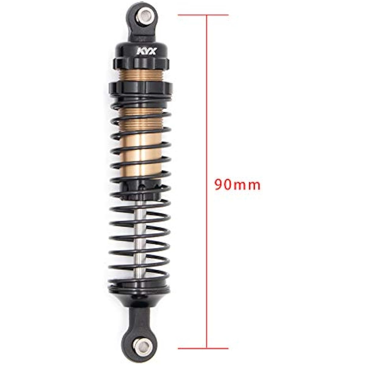 KYX Racing 90mm Metal Suspension Shock Absorber for 1/10 RC Crawler Car TRX-4 Axial Wraith SCX10 II D90 (2pcs)