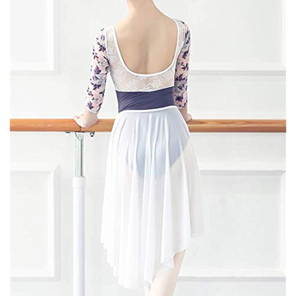 ProDance Small Flower Lace Long Sleeve Leotard Ballet Stylish PLL006M