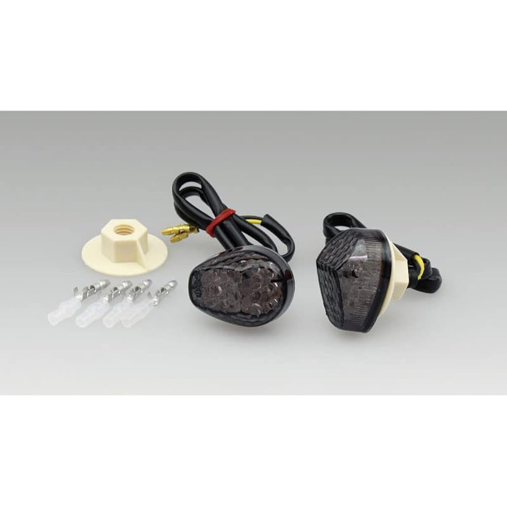 Kijima Motorcycle Turn Signal LED Cowl Turn Signal Kit YZF-R25 / YZF-R3 Front Left and Right Set Smoke for YAMAHA Vehicles 219-3035