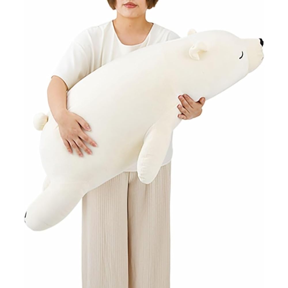 Ribuhaato Body Pillow Premium Nemunem Animals Lucky Polar Bear BIG Size Fluffy Chewy Stuffed Toy 28979-11