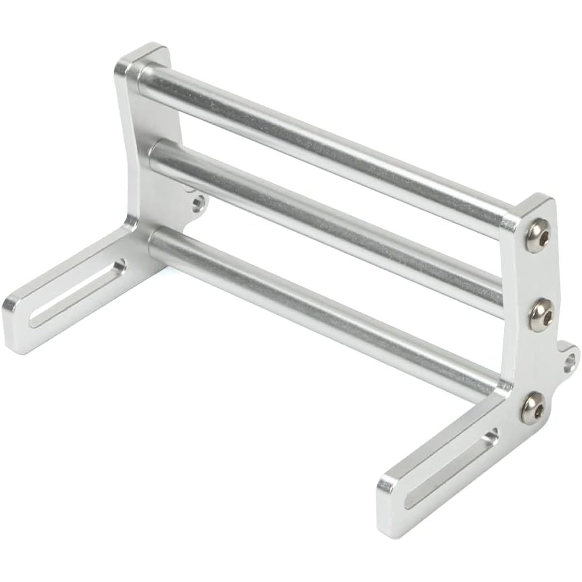 RCBOYZ Aluminum Alloy RC Front Bumper for 1/10 SCX10 TRX-4 Crawler Car (Silver)