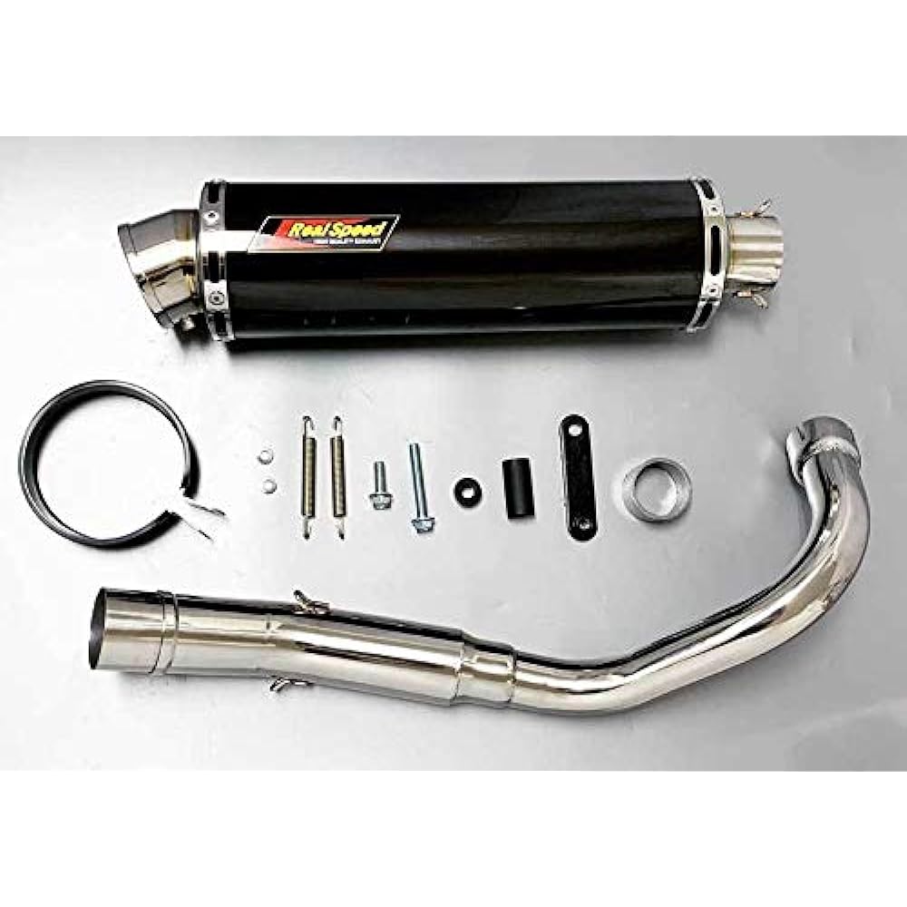 Realspeed Honda Hornet 250 (MC31) Bike Muffler Cougar Stainless Steel Black Color Muffler RSP-CGA-001
