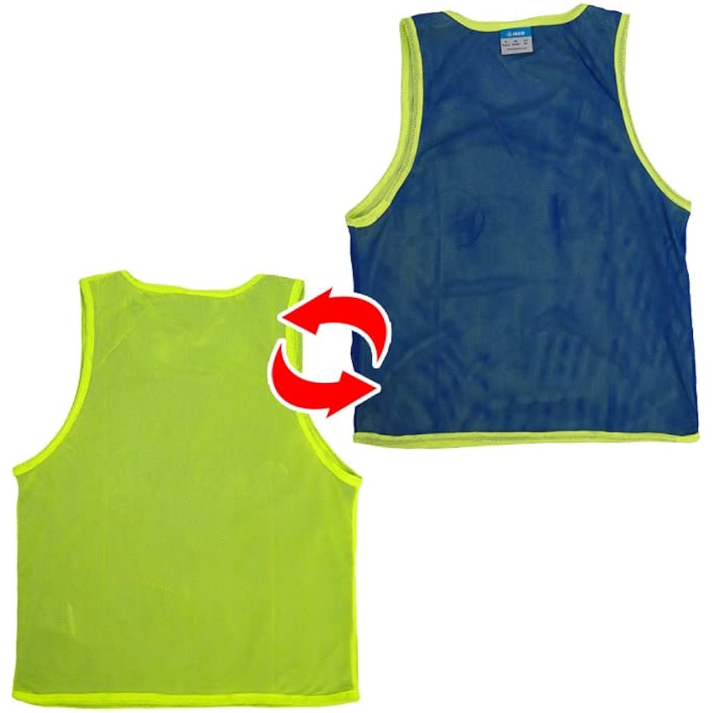 [Yako] Soccer Goods 2618-03 Reversible Bibs (Neon Yellow/Blue) Adult Size Yellow/Blue