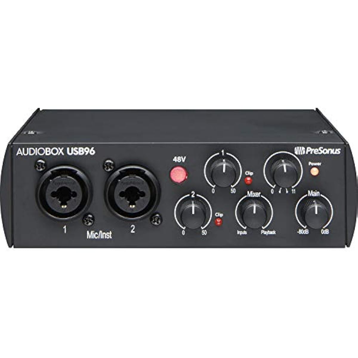 PreSonus AudioBox USB 96 2x2 USB Audio Interface (25th Anniversary Black) Pop Filter & XLR Cable Bundle