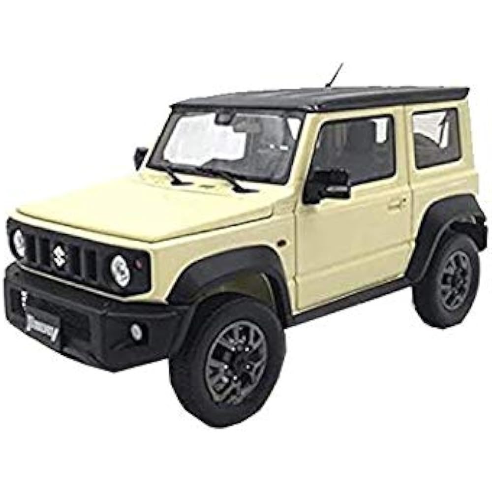 BM CREATIONS Suzuki Jimny JB74 Chiffon Ivory M/Black Top 1/18 Scale 18B0003