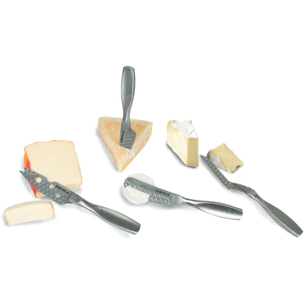 BOSKA Cheese Knife Stainless Steel 16x2.7x0.7cm Mini Cheese Knife Set of 4 Monaco+ 307096