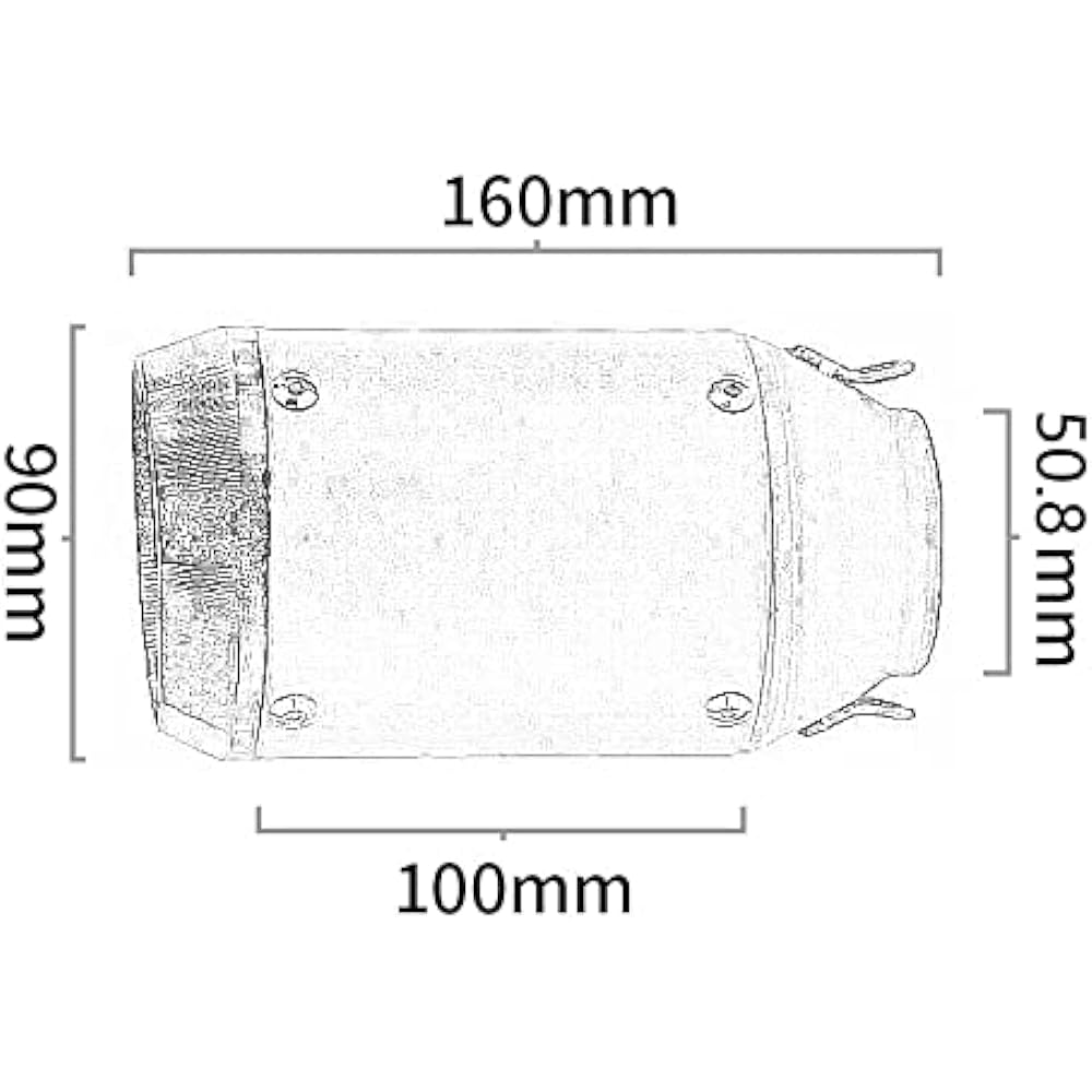 Bike Silencer Slip-on Muffler Bike Muffler Inlet 50.8mm Universal Length 160mm Body Diameter 90mm