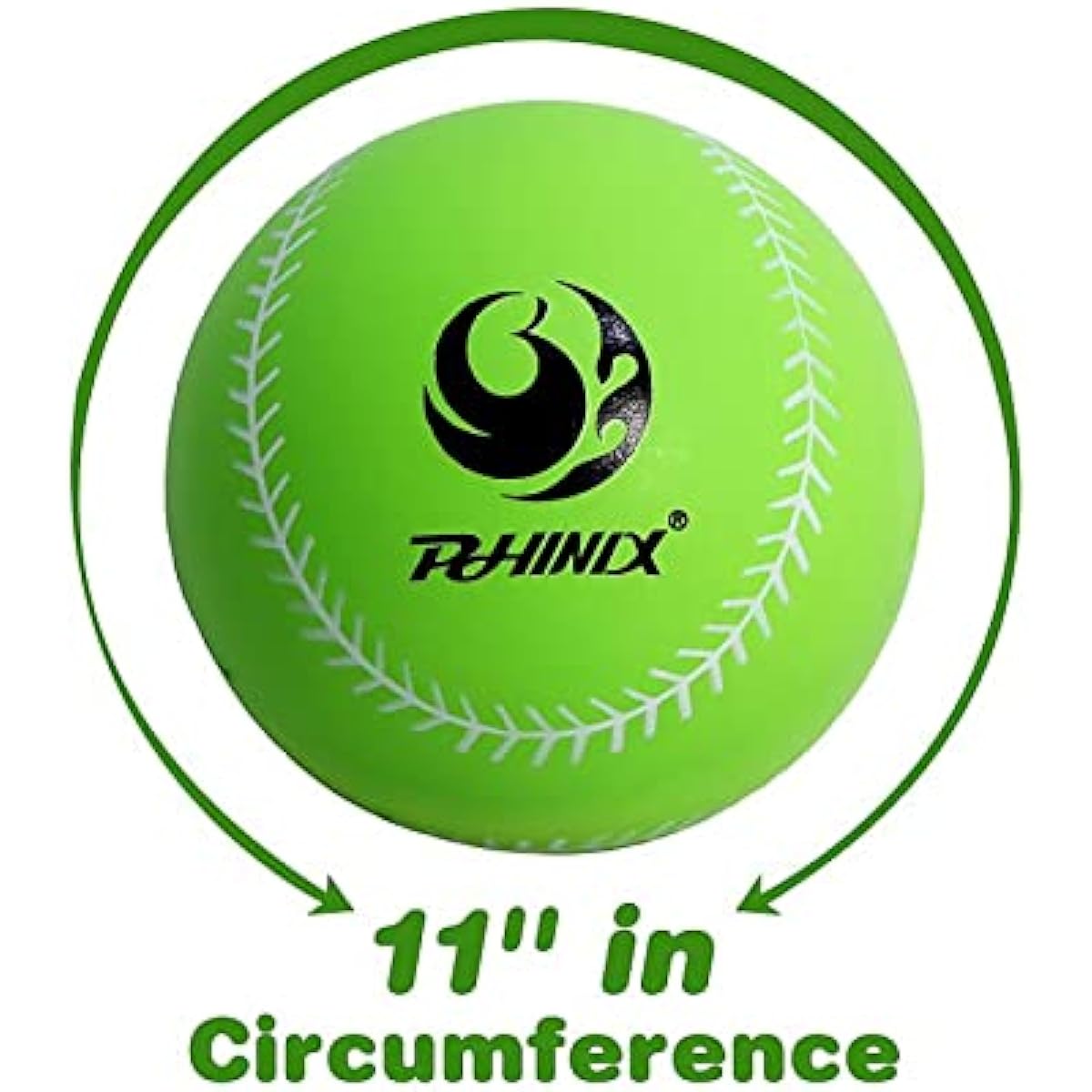 PHINIX 11" Foam Softballs for Kids Practice 3 Pack (Blue, Green, Orange)