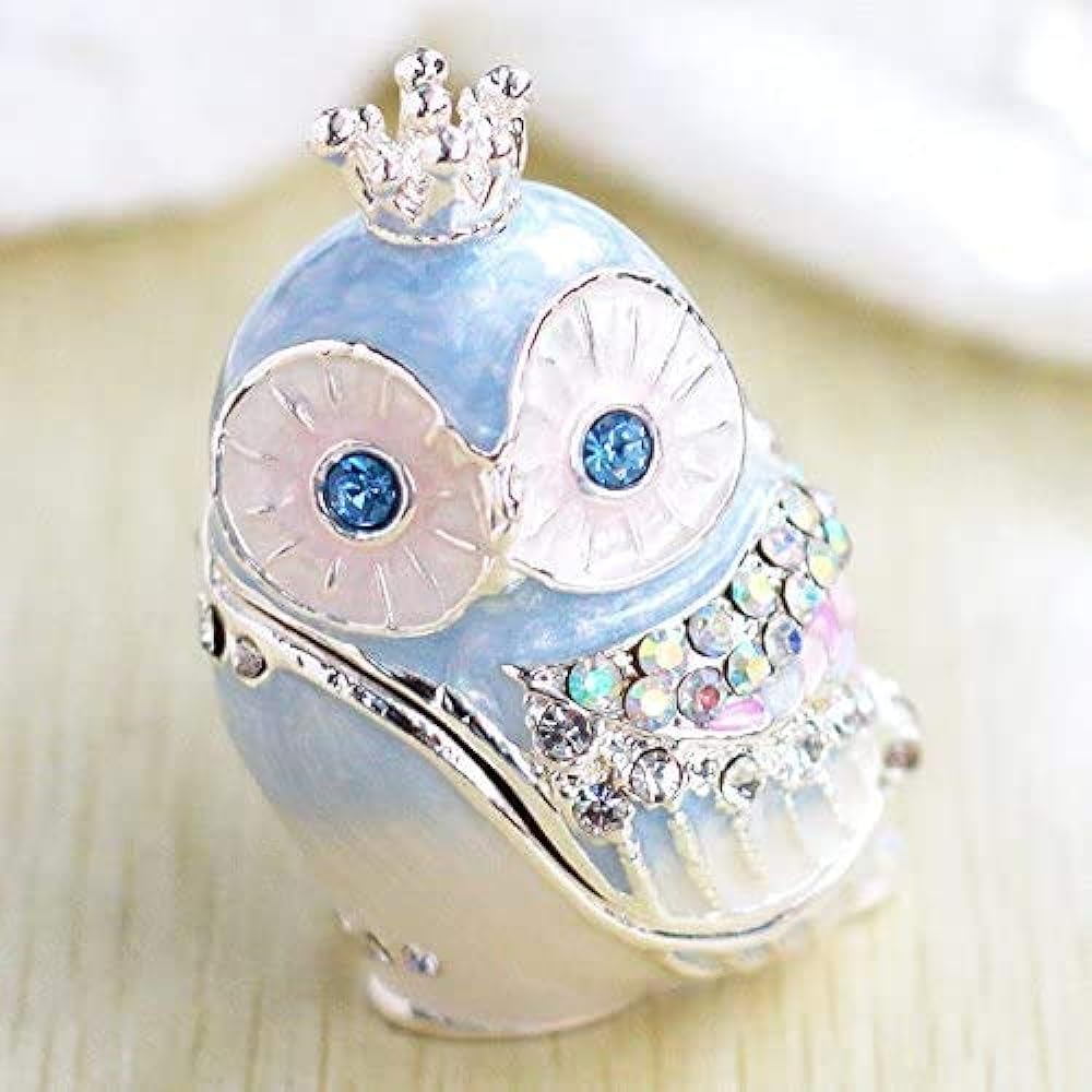 <Owl Set Crowned Owl (Fairy Blue) & Tiara Owl (Sweet Pink)> Pierce
