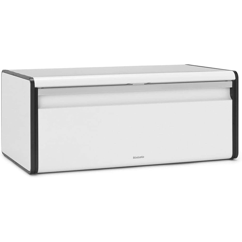 brabantia Bread Bin Fall Front Matte Black 333484 Size: Width 46 x Depth 25 x Height 19cm