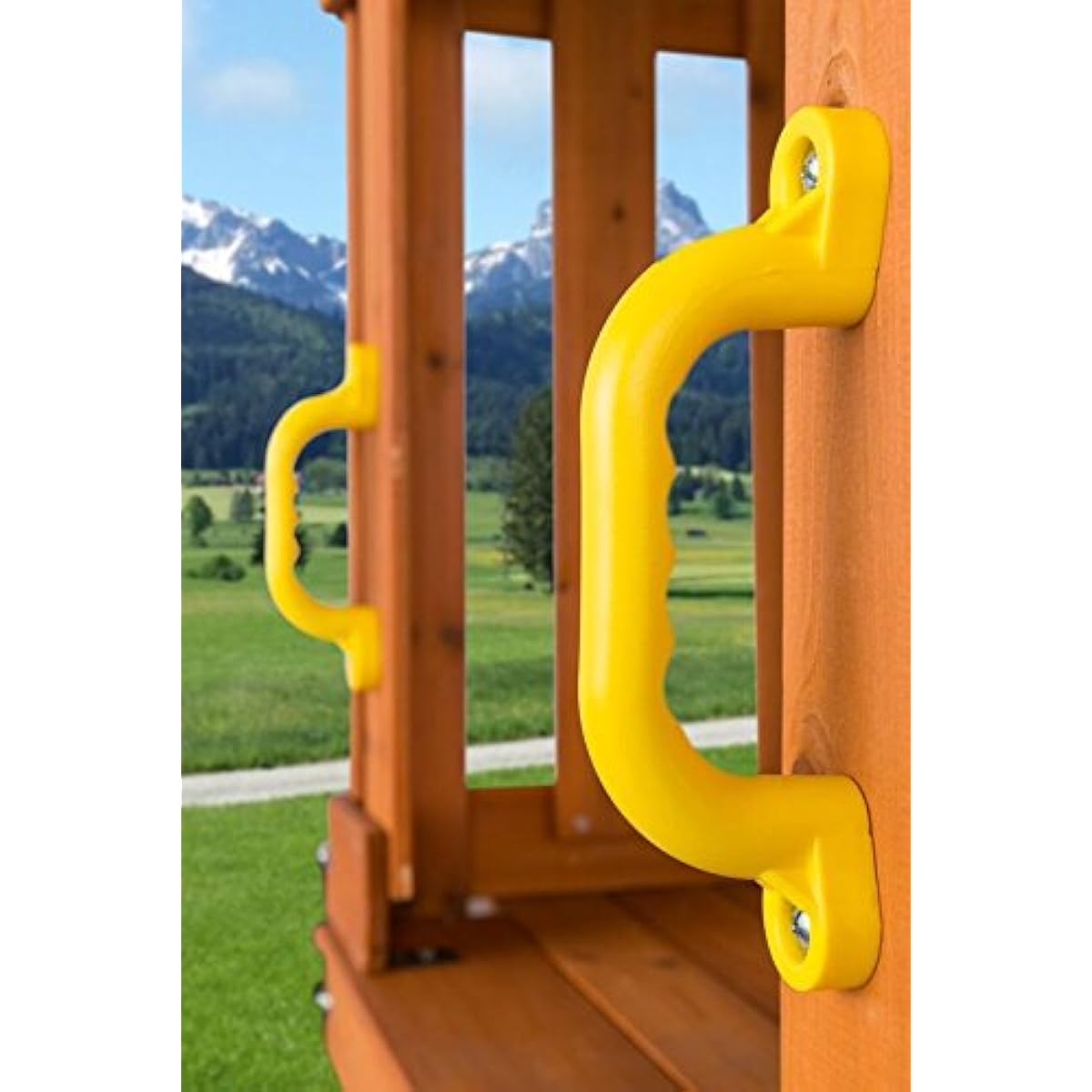 (Yellow) - Creative Cedar Designs Playset Safety Handles (One Pair)