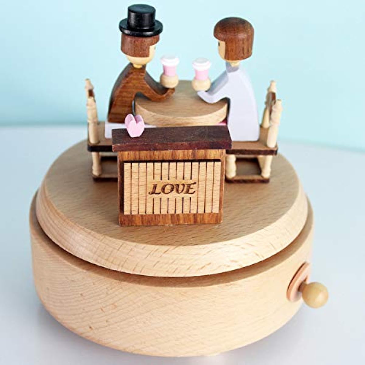 Takefuns Wooden Music Box Castle Toy Decoration Birthday Gift (Love You) Love Story
