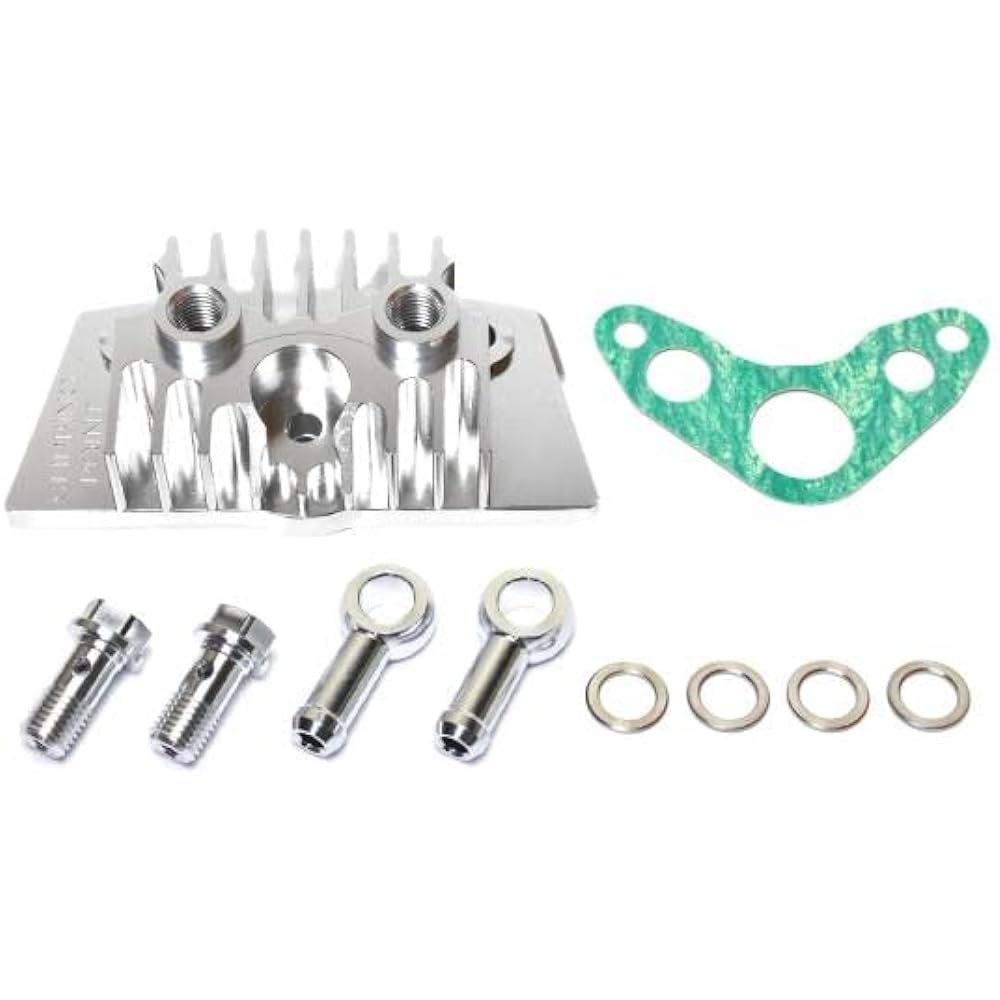 Clipping Point Big Fin Oil Cooler Outlet Set (Banjo: Silver Hose Diameter 8Φ) Compatible with: Little Cub (cab vehicle)