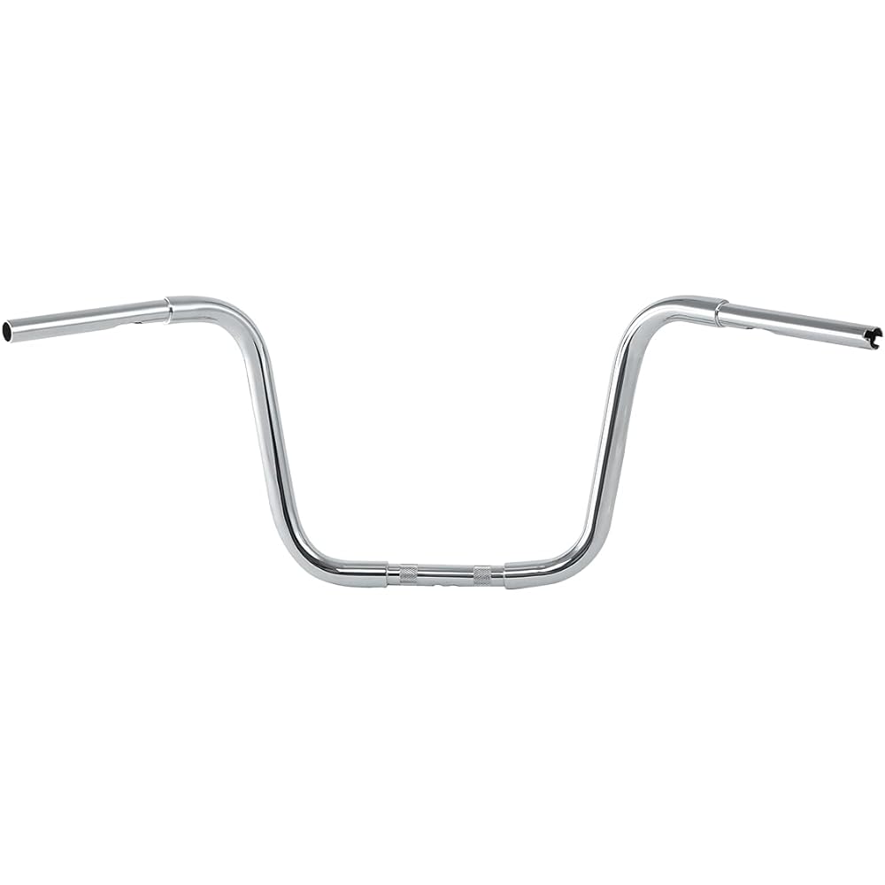 SLMOTO Motorcycle Handlebar 1 1/4" Thick 12" Rise Ape Hanger Handlebar Fit Harley FLST FXST Sportster XL Chrome