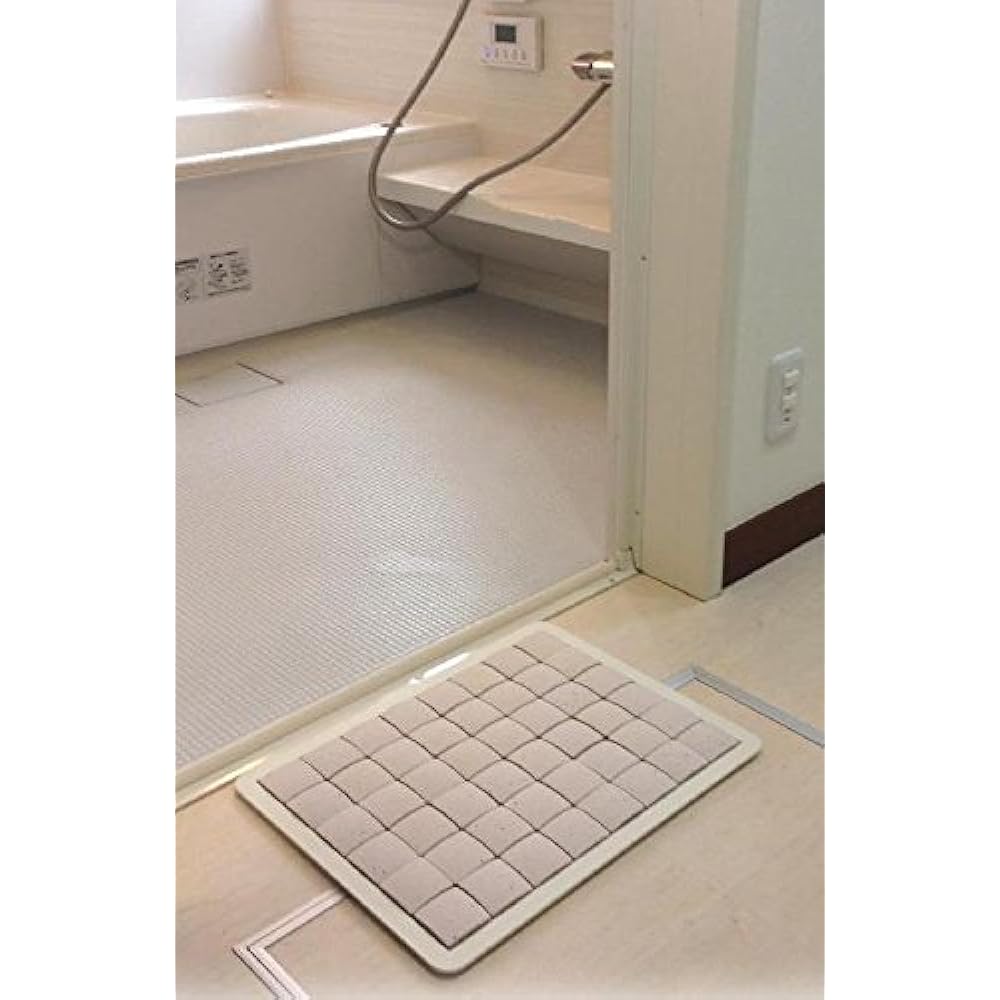 Japan Home Products Diatomite Tile Bath Mat Pure Refle S Size White 44.4*34.3*1.5(cm)