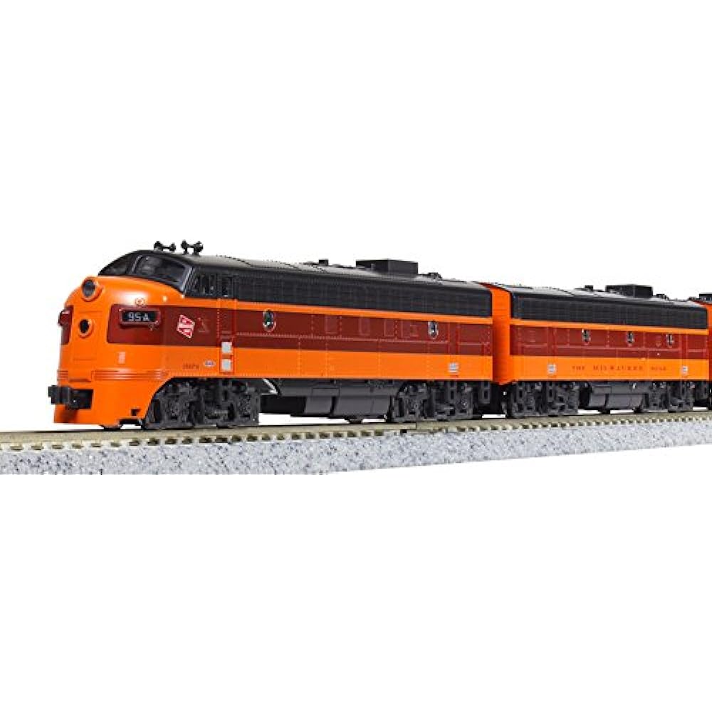 KATO N Gauge FP7A Milwaukee Road #95C 17711-3 Railway Model Diesel Locomotive