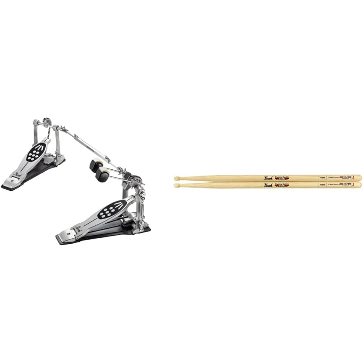 Pearl Drum Twin Pedal REDLINE STYLE P-922 & Drumstick 110HC [Set Purchase]
