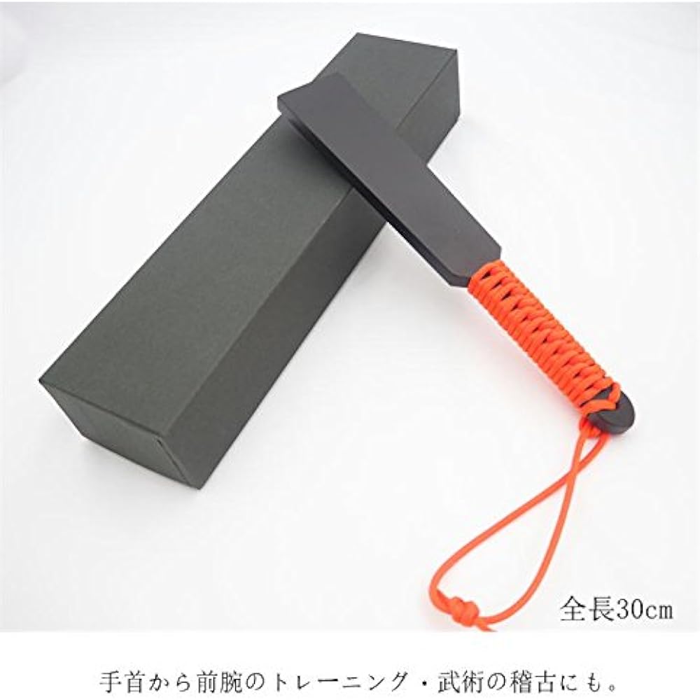 Iron fan, broken in, 1 shaku, with parachute cord, all iron, made in Japan (orange)