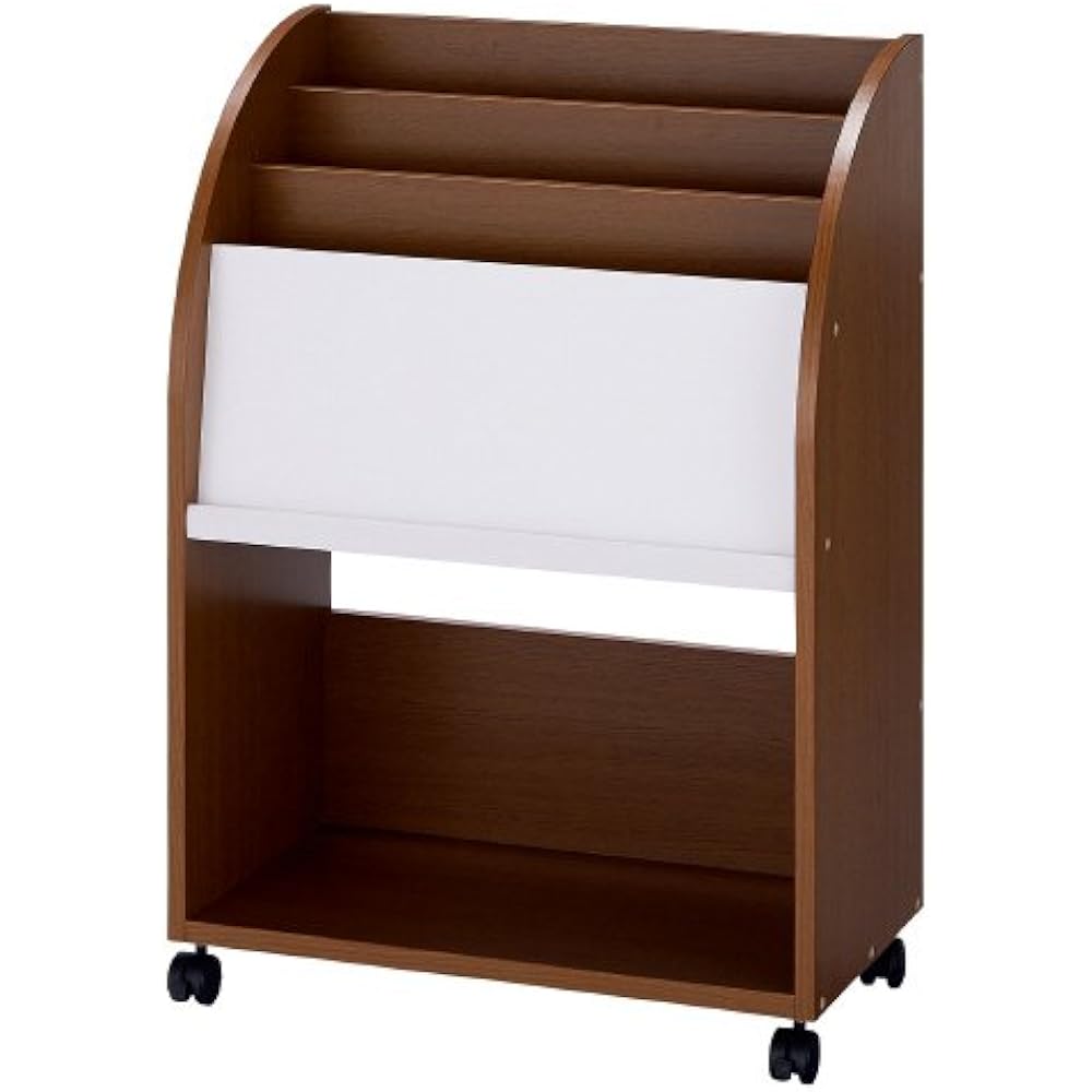 PLD-61/Magazine rack 600 with casters dark brown