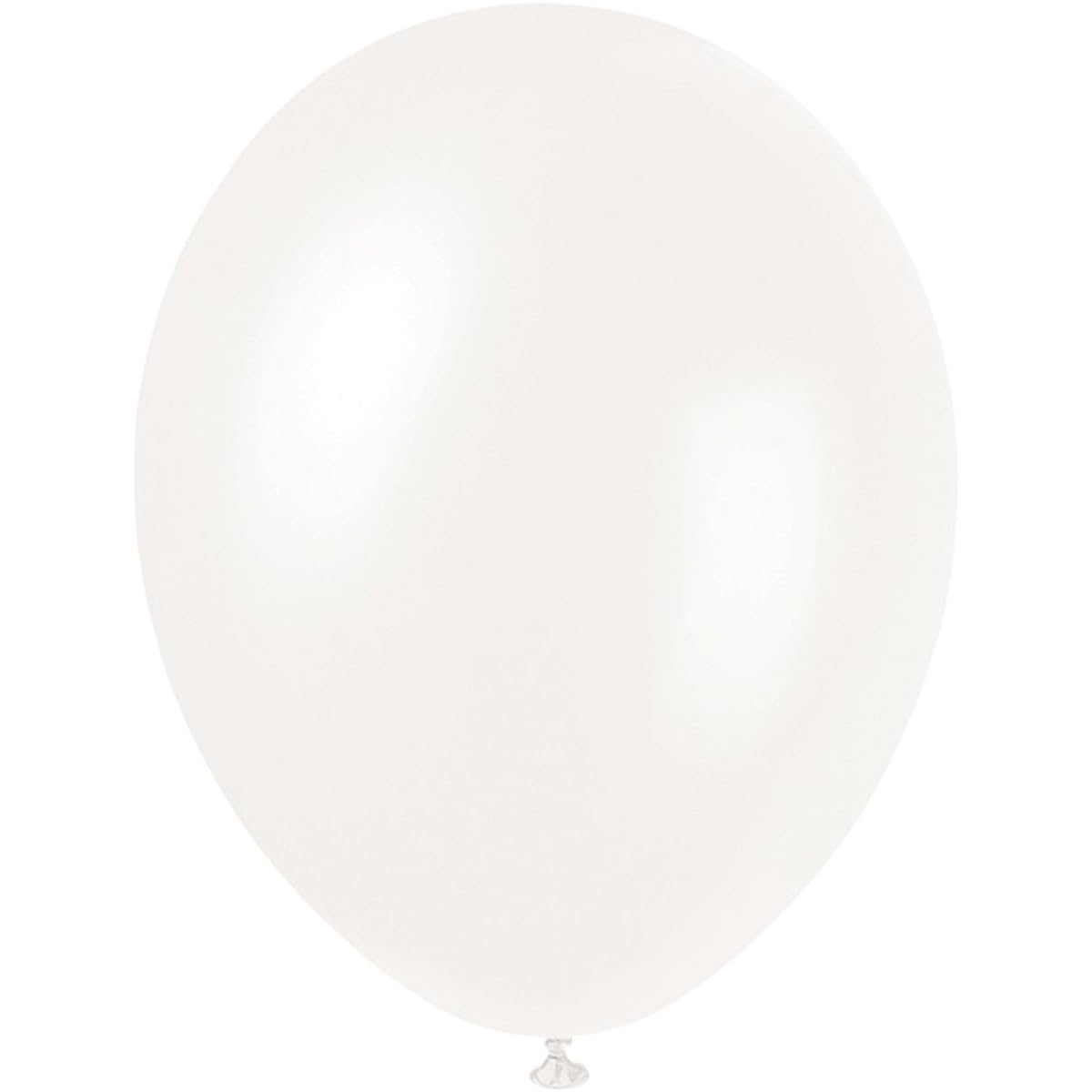 12" Latex Balloons Iridescent Pearlized White, 50 ct