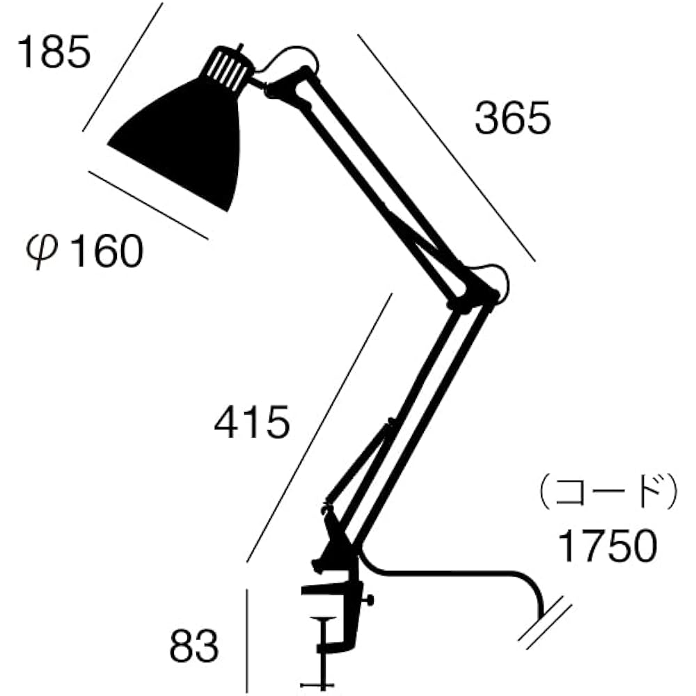 Artwork Studio Reactor desk-arm light AW-0377ZABK (Ash Black)