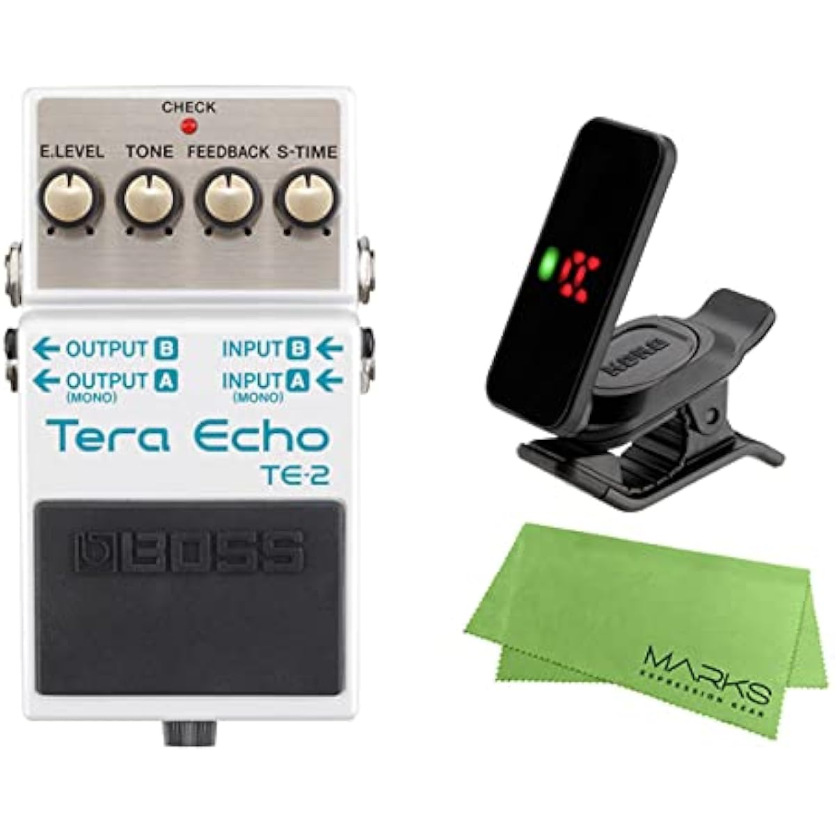 BOSS - Tera Echo TE-2 + KORG Pitchclip 2 PC-2 + Marks Original Cross Set