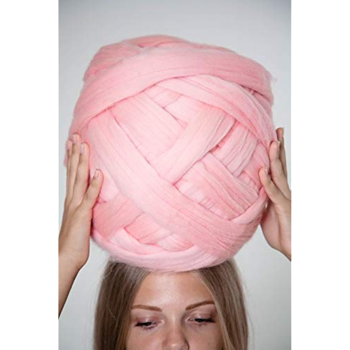 clootess Chunky Merino Wool Yarn Bulky Large Robe DIY Handmade Knit Blanket Throw 11 lbs Pink CL-yarn-Pink-11-4.98