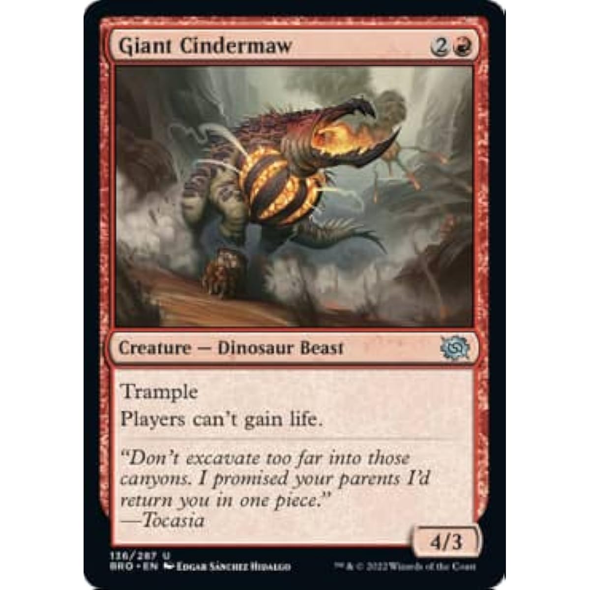 Magic: The Gathering - Giant Cindermaw (136) - Brothers' War