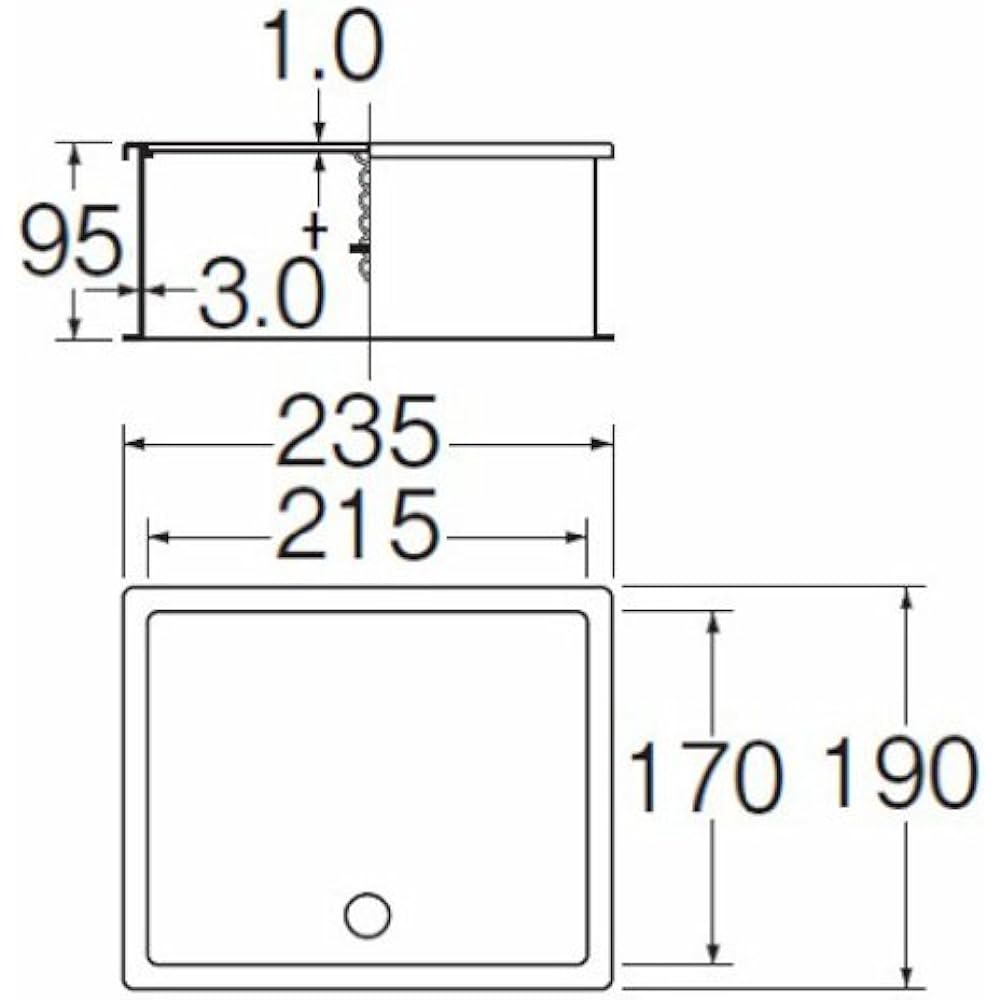 SANEI [Water faucet box] For floors, hairline finish R81-5-190X235