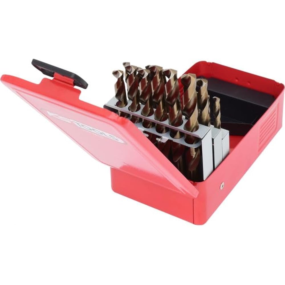 KS TOOLS HSS-G Co 5 Twist drill set in metal case 25 pcs 1-13mm 330.3613