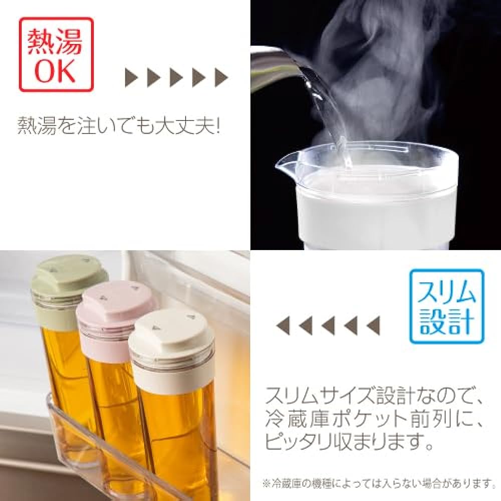 [Takeya Official] Slim Jug Set of 2 (1.1L, Green Set of 2)