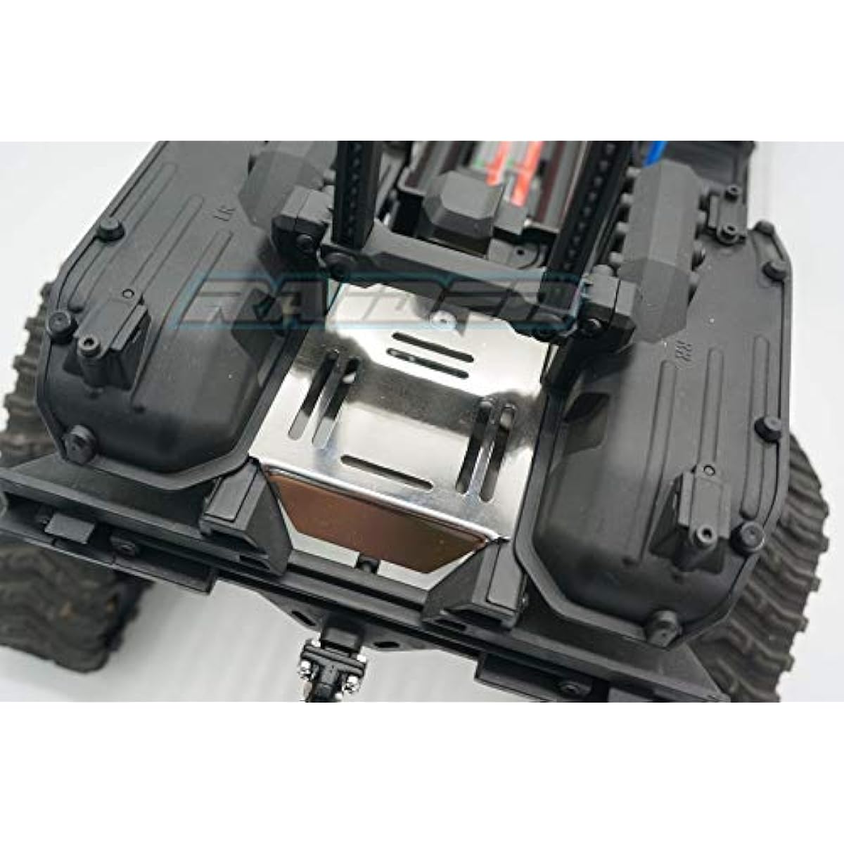 Raidenracing Stainless Steel Rear Battery Holder Tray Mount with Strap for Traxxas TRX-4 TRX4 G500